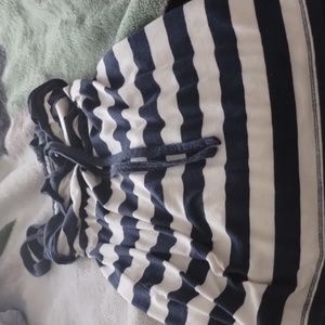 Blue and white stripped Hollister tank top